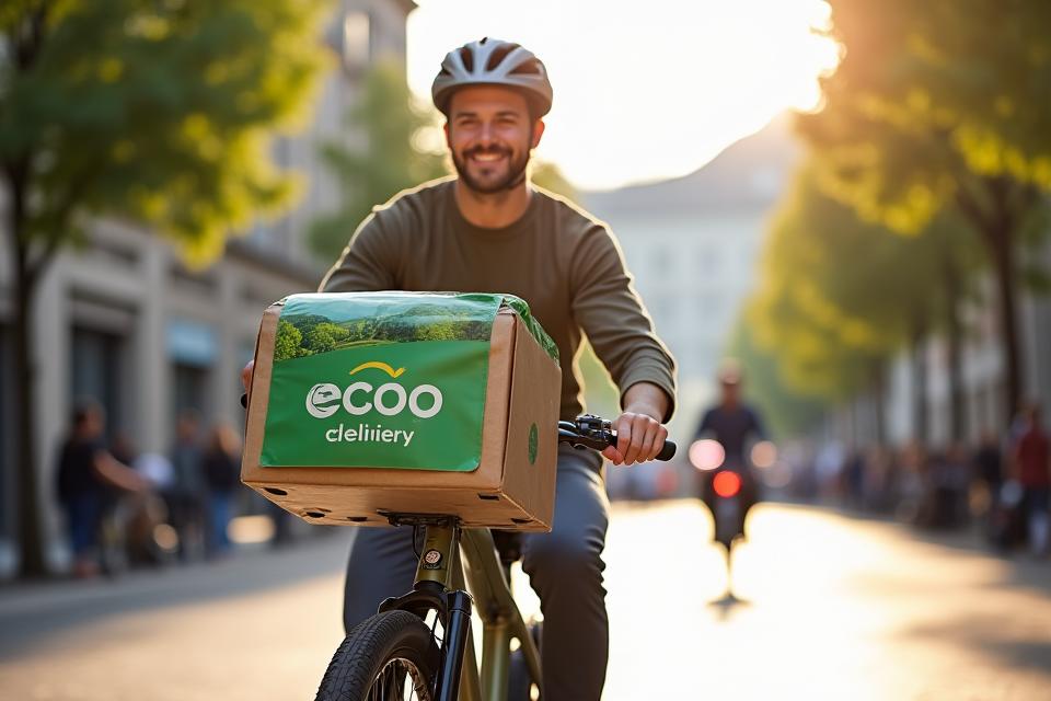 Umweltfreundliche Verpackung und E-Bike Lieferung